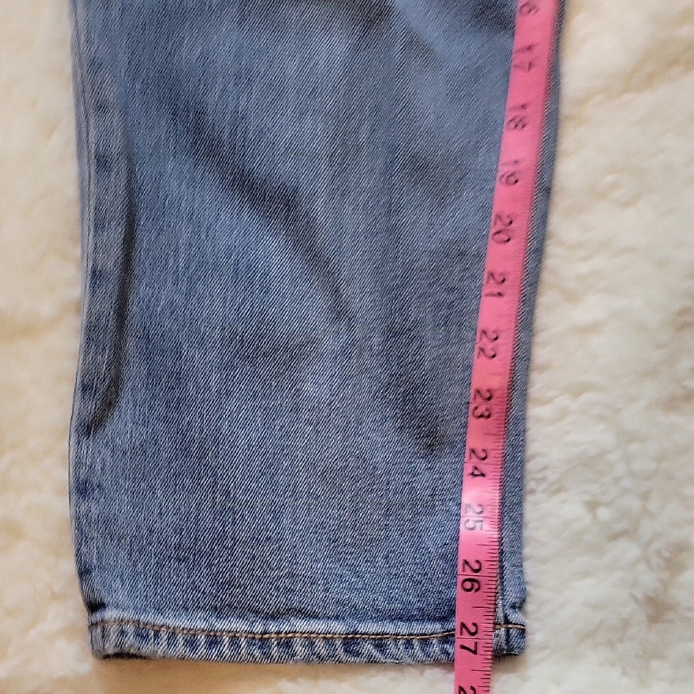 NWT OG high rise straight medium wash Women's Blue Distressed Jeans 14 - Picture 8 of 9